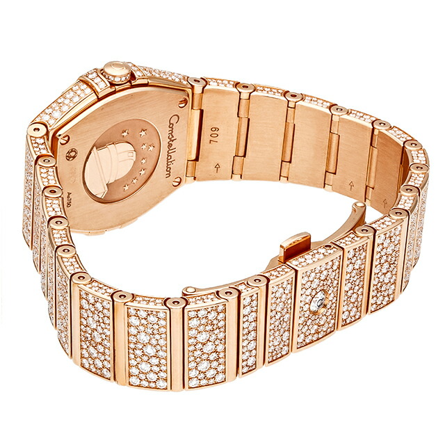 オメガ コンステレーション 27mm クオーツ 腕時計 レディース ダイヤモンド OMEGA 123.55.27.60.55.009 アナログ ホワイト レッドゴールド 白 スイス製 高級 ブランド おしゃれ 防水 プレゼント 女性 実用的