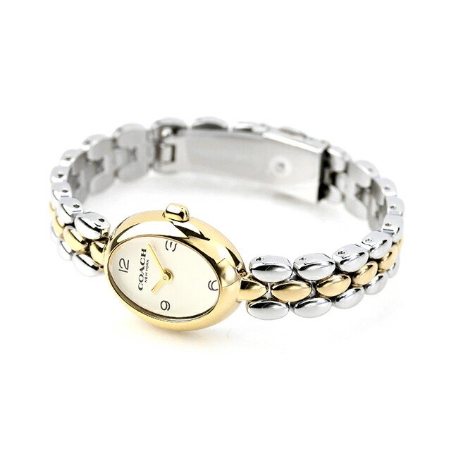 コーチ サミー クォーツ 電池式 腕時計 ブランド レディース ブレスレット付 COACH 14000128 アナログ シルバー ゴールド おしゃれ 防水 軽い 華奢 かわいい プレゼント 女性 実用的