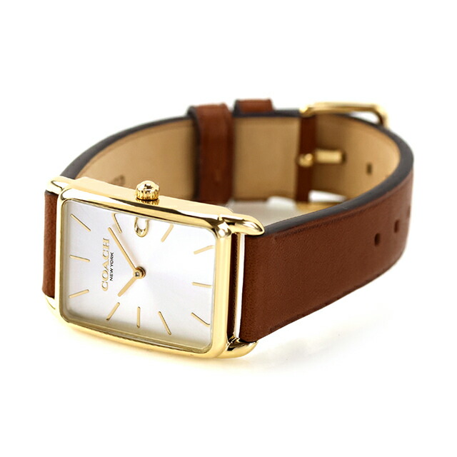 コーチ エリオット クォーツ 電池式 腕時計 ブランド メンズ レディース COACH 14400044 アナログ シルバー ブラウン おしゃれ 防水 プレゼント 実用的