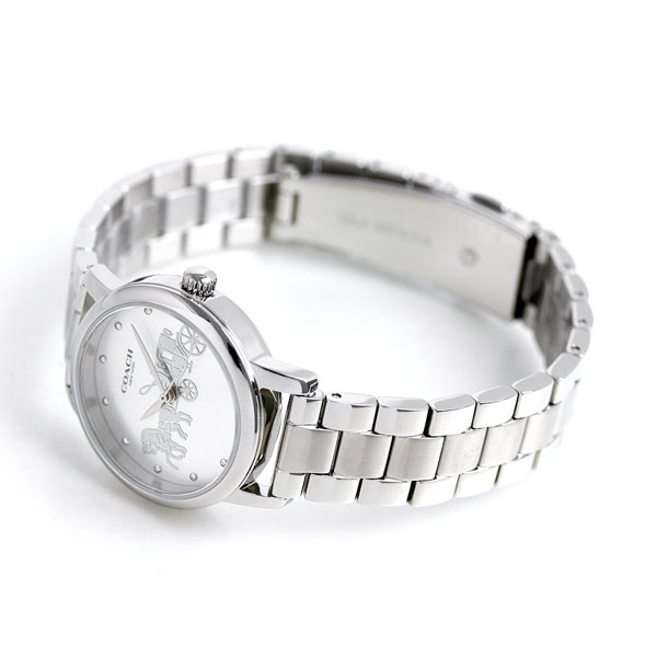 コーチ 時計 レディース COACH 腕時計 グランド 28mm クオーツ 14502975 シルバー