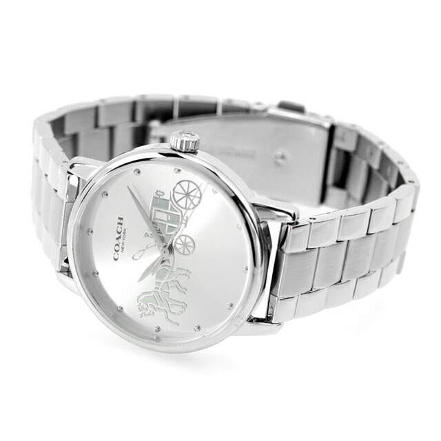 コーチ グランド クオーツ 腕時計 レディース COACH 14503074 アナログ シルバー ブランド おしゃれ 防水 軽い 華奢 かわいい プレゼント 女性 実用的