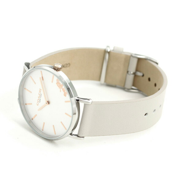 コーチ COACH 時計 レディース 36mm シルバー グレー 革ベルト 14503116 ペリー 腕時計 ブランド おしゃれ 防水 軽い 華奢 かわいい プレゼント 女性 実用的