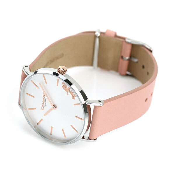 コーチ 腕時計 レディース ペリー 36mm COACH 時計 14503258 シルバー ピンク ブランド おしゃれ 防水 軽い 華奢 かわいい プレゼント 女性 実用的