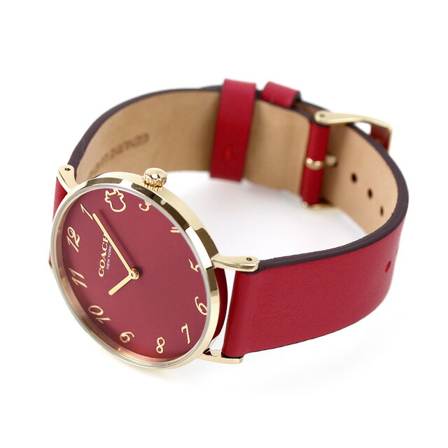 コーチ ペリー 36mm クオーツ レディース 腕時計 14503722 COACH レッド ブランド おしゃれ 防水 軽い 華奢 かわいい プレゼント 女性 実用的