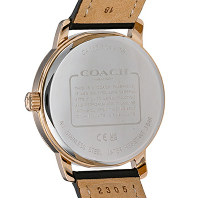 コーチ GRAND クオーツ 腕時計 レディース COACH 14503972 アナログ グリーン ブラック 黒 ブランド おしゃれ 防水 軽い 華奢 かわいい プレゼント 女性 実用的