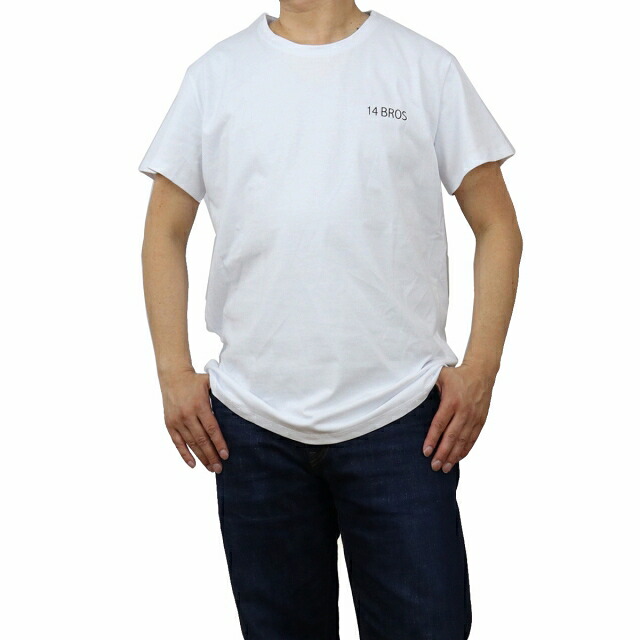 フォーティーンブロ Tシャツ メンズ 14BROS コットン100% イタリア 12679A3062B16 BIANCO ホワイト系 ファッション 選べるモデル プレゼント 実用的