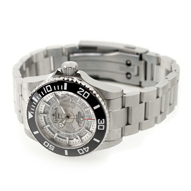 ダボサ テルノス プロフェッショナル ネビュラス ミスティホワイト 自動巻き 腕時計 メンズ オープンハート DAVOSA 161.535.10 アナログ ホワイト 白 スイス製 ブランド おしゃれ 防水 プレゼント 男性 実用的