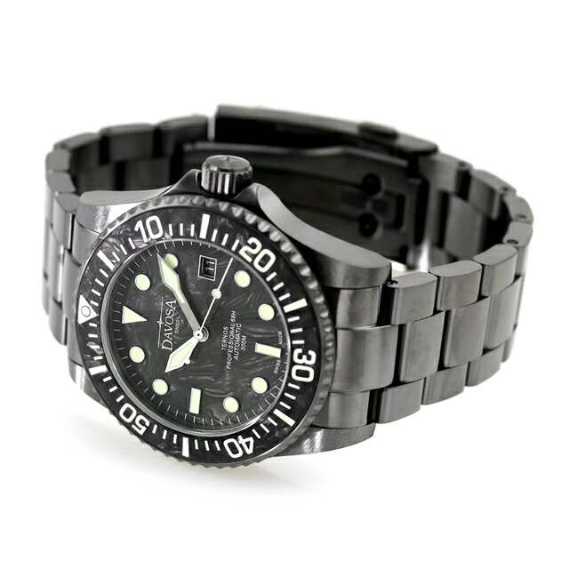 ダボサ テルノス プロフェッショナル 68h カーボンリミテッドエディション 自動巻き 腕時計 メンズ 数量限定モデル DAVOSA 161.539.50 アナログ ブラック グレー ガンメタル 黒 スイス製 ブランド おしゃれ 防水 プレゼント 男性 実用的