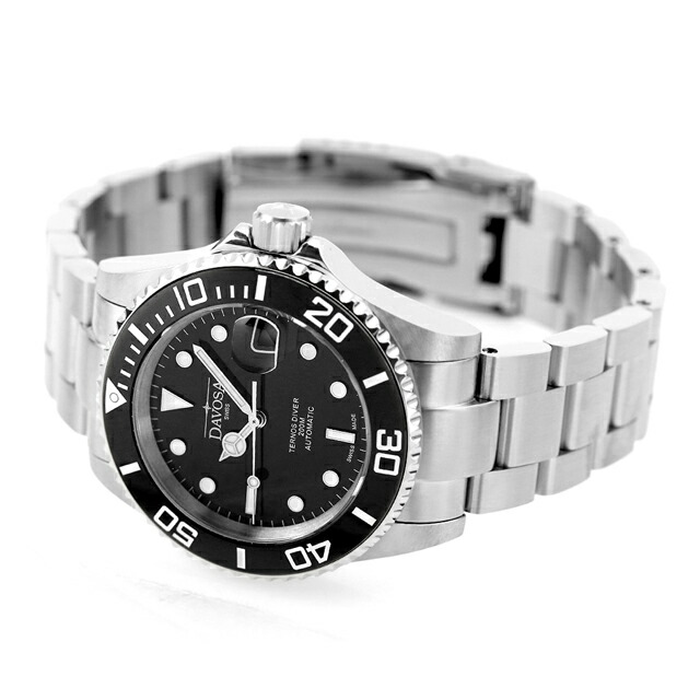 ダボサ テルノス 自動巻き 腕時計 メンズ DAVOSA 161.555.50 アナログ ブラック 黒 スイス製 ブランド おしゃれ 防水 プレゼント 男性 実用的