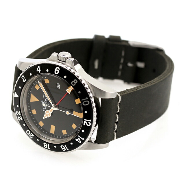 ダボサ ヴィンテージ ダイバー クオーツ 腕時計 メンズ DAVOSA 162.500.55 アナログ ブラック ダークグレー 黒 スイス製 ブランド おしゃれ 防水 プレゼント 男性 実用的