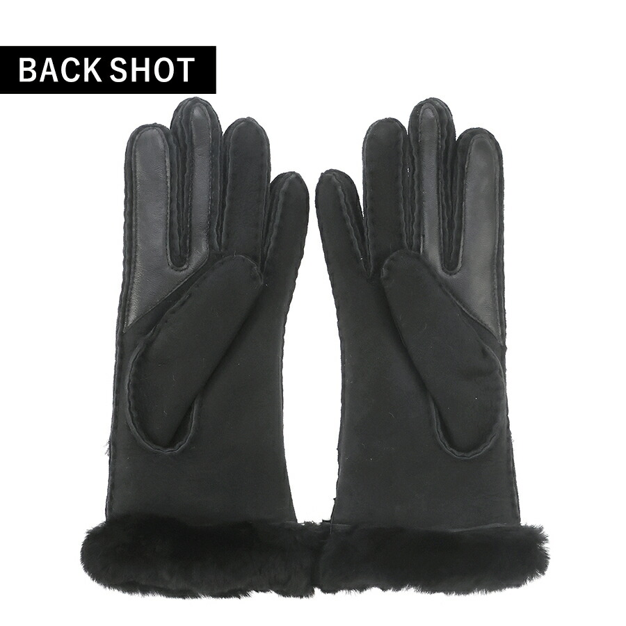 アグ 手袋 レディース ブランド UGG SHEEPSKIN SEAMED GLOVE Sサイズ 17371 Black 小物