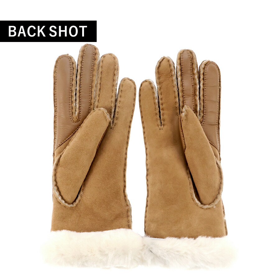 アグ 手袋 レディース ブランド UGG SHEEPSKIN SEAMED GLOVE Mサイズ 17371 Chestnut 小物