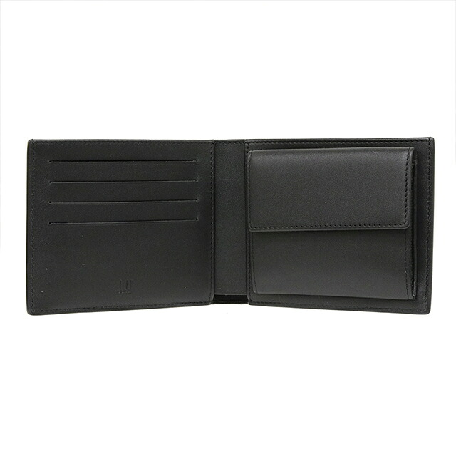 ダンヒル 二つ折り財布 コンパクト メンズ dunhill Sidecar 革 レザー 小銭入れあり 19F2F32AT001R ブラック ウォレット ブランド 高級 おしゃれ プレゼント 実用的