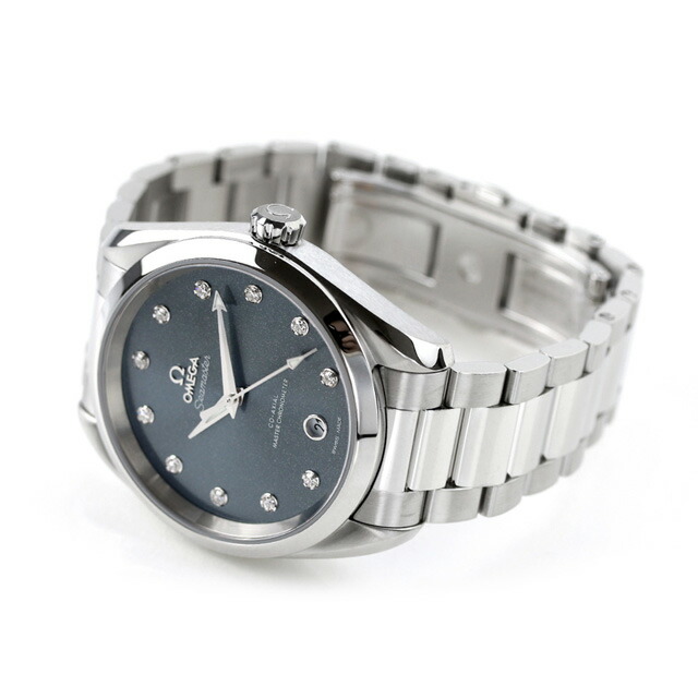 オメガ シーマスター アクアテラ 150M 38mm 自動巻き 腕時計 レディース ダイヤモンド OMEGA 220.10.38.20.53.001 アナログ ブルー スイス製 高級 ブランド おしゃれ 防水 プレゼント 女性 実用的