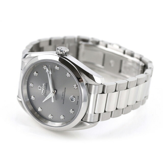 オメガ シーマスター アクアテラ 150M 38mm 自動巻き 腕時計 レディース ダイヤモンド OMEGA 220.10.38.20.56.001 アナログ グレー スイス製 高級 ブランド おしゃれ 防水 プレゼント 女性 実用的