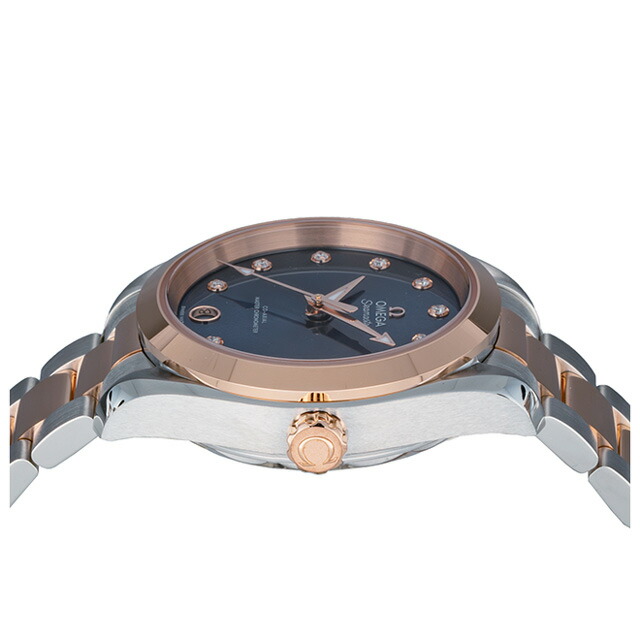 オメガ シーマスター 33mm 自動巻き 腕時計 ブランド レディース コーアクシャル OMEGA SEAMASTER 220.20.34.20.53.001 アナログ ブルー セドナゴールド スイス製 高級 おしゃれ 防水 プレゼント 女性 実用的