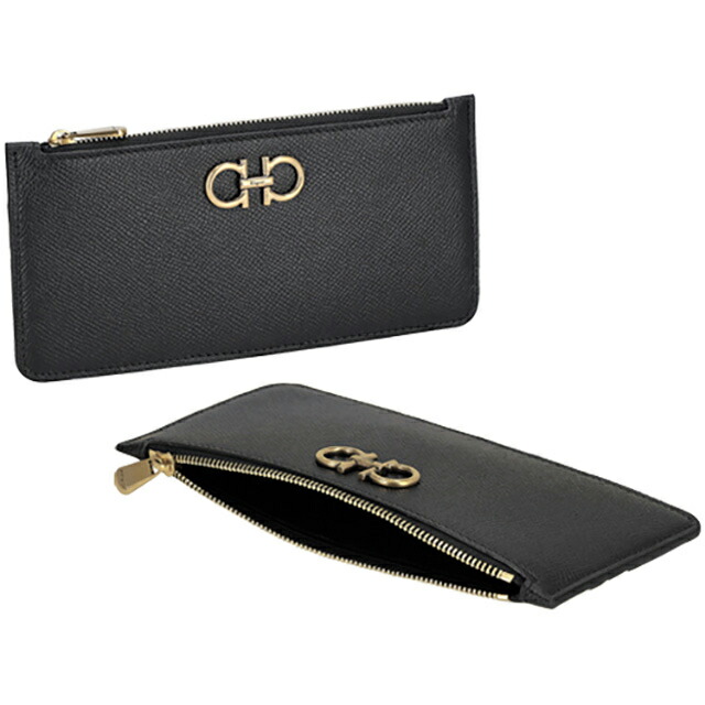 フェラガモ カードケース メンズ レディース Ferragamo 220404CALF NERR 758 555 ブラック 定期入れ ブランド 高級 おしゃれ プレゼント 実用的