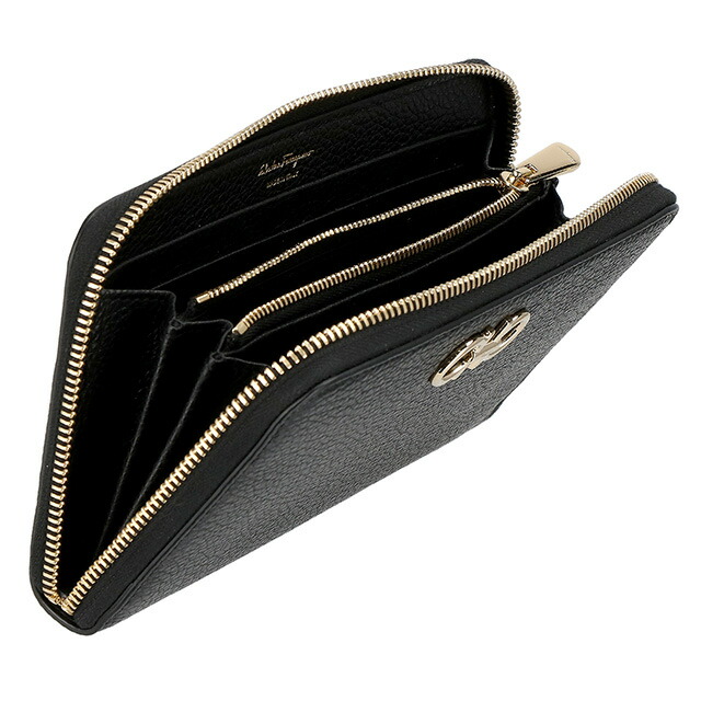 フェラガモ 長財布 レディース Ferragamo 220405CALF NER 758 661 ブラック ウォレット ブランド 高級 おしゃれ プレゼント 実用的