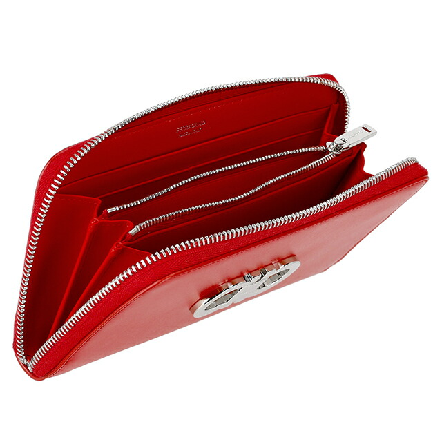 フェラガモ 長財布 レディース ブランド Ferragamo ITALY 220626 FLARD レッド