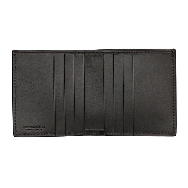 ボッテガ・ヴェネタ 二つ折り財布 二折財布 メンズ ブランド BOTTEGA VENETA 222338-V47W1 2006 ダークブラウン ウォレット 高級 おしゃれ プレゼント 実用的
