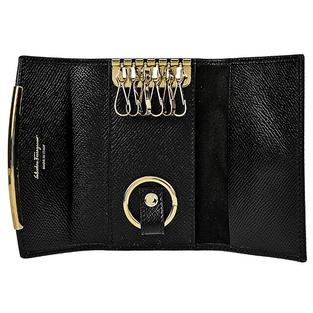 フェラガモ キーケース レディース Ferragamo 22D151PEBBLE NER 683 320 ブラック ブランド 高級 おしゃれ プレゼント 実用的