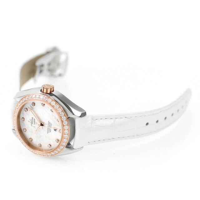 オメガ シーマスター アクアテラ 34mm 自動巻き 腕時計 レディース ダイヤモンド OMEGA 231.28.34.20.55.003 アナログ ホワイトシェル 白 スイス製 高級 ブランド おしゃれ 防水 プレゼント 女性 実用的