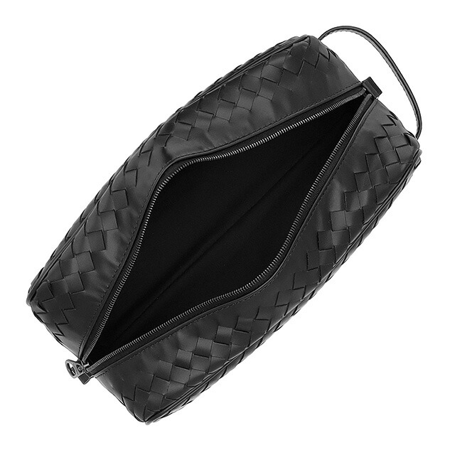 ボッテガ・ヴェネタ セカンドバッグ メンズ BOTTEGA VENETA イントレチャート 244706-V47W1 ブラック ビジネス 軽量 小さめ ミニバッグ ブランド 高級 おしゃれ プレゼント 男性 実用的 かっこいい