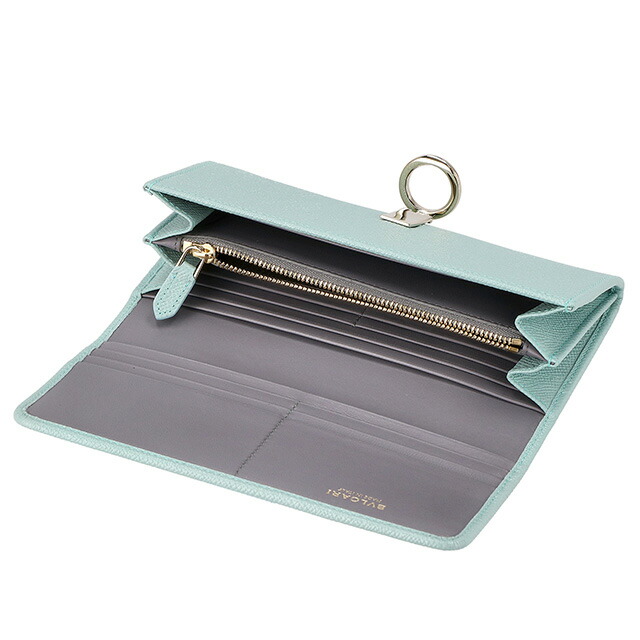 ブルガリ 長財布 レディース BVLGARI レザー 287301 GLATU ターコイズ ウォレット ブランド 高級 おしゃれ プレゼント 実用的