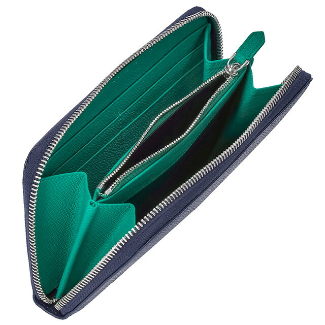 ブルガリ 長財布 メンズ BVLGARI レザー 288254 BL ME ネイビー グリーン ウォレット ブランド 高級 おしゃれ プレゼント 実用的