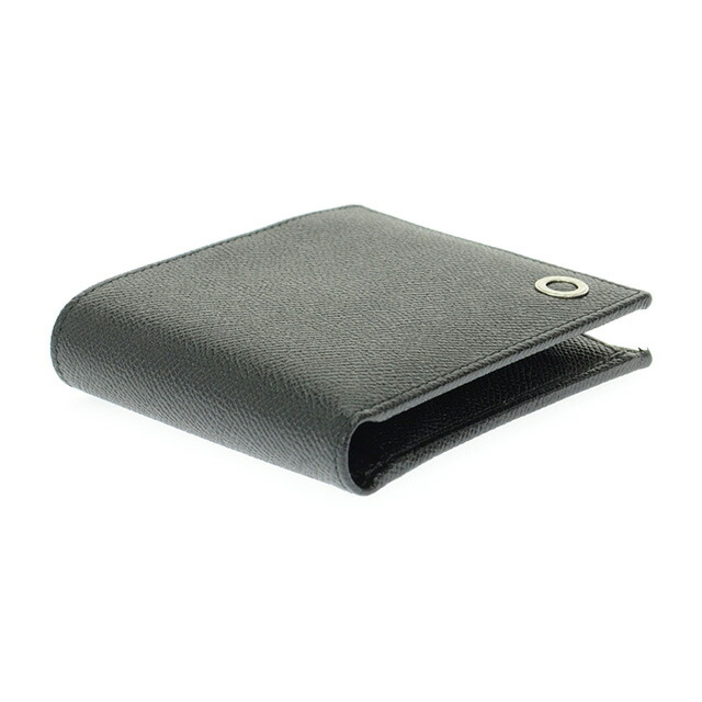 ブルガリ 二つ折り財布 メンズ BVLGARI 30396GRAIN BLK ブラック ウォレット ブランド 高級 おしゃれ プレゼント 実用的