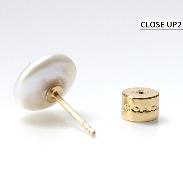 コーチ ピアス レディース COACH ロゴ スタッド 両耳用 351511GLD107 パール ゴールド アクセサリー ジュエリー ブランド 高級 おしゃれ プレゼント 女性 実用的 かわいい