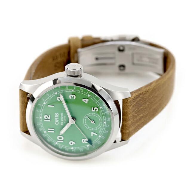 オリス ビッククラウン ポインターデイト 40mm 自動巻き 腕時計 ブランド メンズ ORIS 01 403 7799 4067-07 6 20 09FC アナログ グリーン スイス製 高級 おしゃれ 防水 プレゼント 男性 実用的