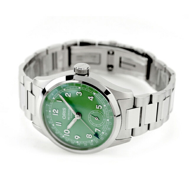 オリス ビッククラウン ポインターデイト 40mm 自動巻き 腕時計 ブランド メンズ ORIS 01 403 7799 4067-07 8 20 06 アナログ グリーン スイス製 高級 おしゃれ 防水 プレゼント 男性 実用的