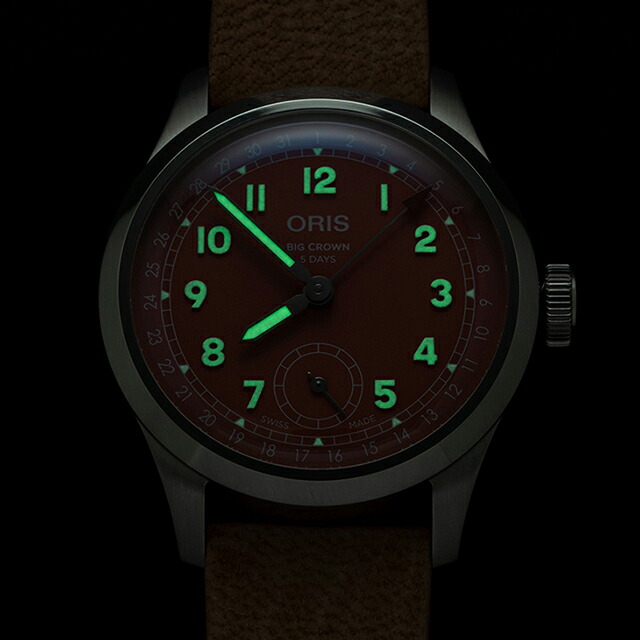 オリス ビッククラウン ポインターデイト 40mm 自動巻き 腕時計 ブランド メンズ ORIS 01 403 7799 4068-07 6 20 11FC アナログ レッド 赤 スイス製 高級 おしゃれ 防水 プレゼント 男性 実用的