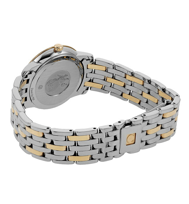 オメガ デ・ヴィル プレステージ 27.4mm クオーツ 腕時計 レディース ダイヤモンド OMEGA 424.20.27.60.58.004 アナログ イエロー イエローゴールド スイス製 高級 ブランド おしゃれ 防水 軽い 華奢 プレゼント 女性 実用的
