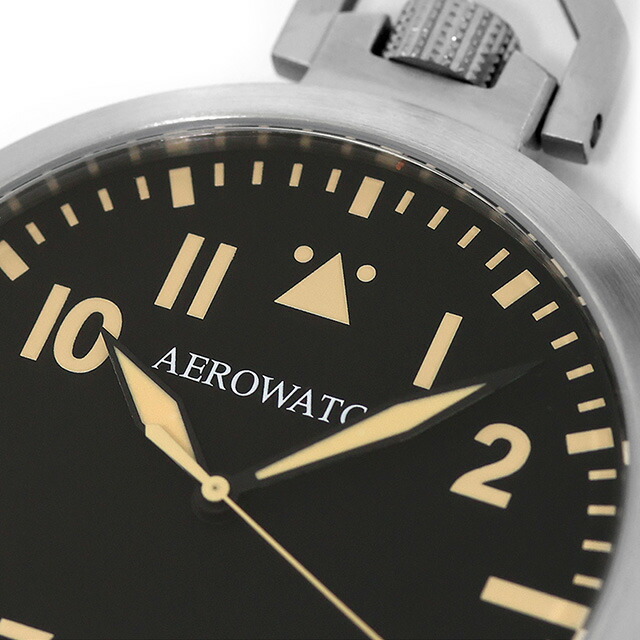 アエロウォッチ クォーツ 電池式 懐中時計 ブランド メンズ レディース AEROWATCH 42829-AA06 アナログ ブラック 黒 スイス製