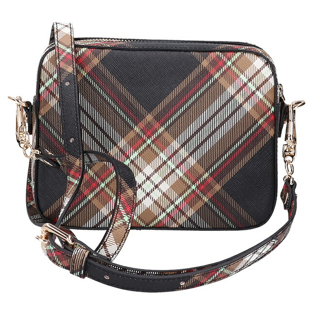 ヴィヴィアン ウエストウッド ショルダーバッグ レディース ブランド Vivienne Westwood ダービー クロスボディ 4304006YU D101 TARTAN BROWN BLACK バッグ ビビアン 斜めがけ 高級 おしゃれ プレゼント 女性 実用的 かわいい