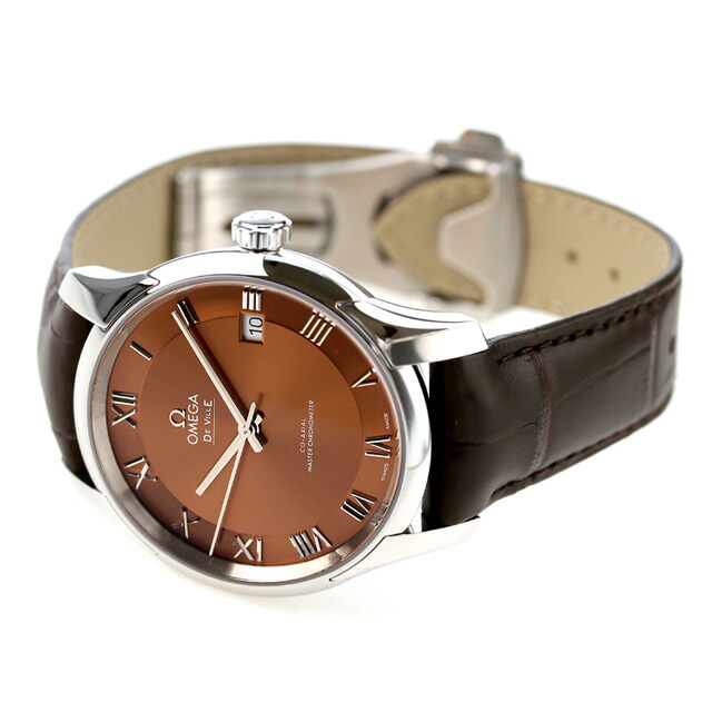 オメガ デビル アワービジョン 41mm 自動巻き 腕時計 メンズ 革ベルト OMEGA 433.13.41.21.10.001 アナログ ブラウン ダークブラウン スイス製 高級 ブランド おしゃれ 防水 プレゼント 男性 実用的
