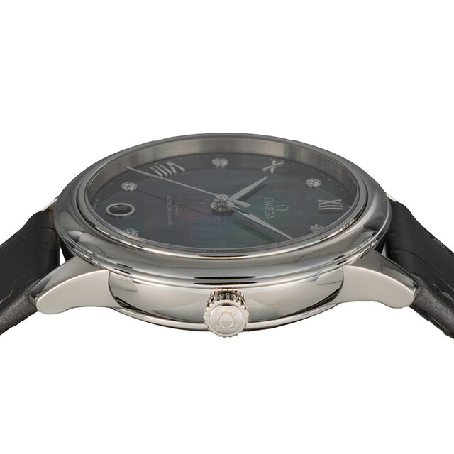 オメガ デ・ヴィル プレステージ 33.5mm 自動巻き 腕時計 レディース ダイヤモンド OMEGA 434.13.34.20.57.001 アナログ グレーシェル グレー スイス製 高級 ブランド おしゃれ 防水 軽い 華奢 プレゼント 女性 実用的