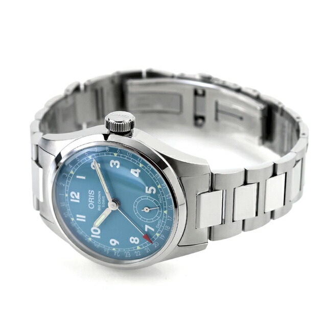オリス ビッククラウン ポインターデイト 38mm 手巻き 腕時計 ブランド メンズ レディース ORIS 01 473 7786 4065-07 8 19 06 アナログ スカイブルー スイス製 高級 おしゃれ 防水 プレゼント 実用的