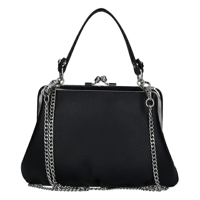 ヴィヴィアン ウエストウッド ハンドバッグ レディース ブランド Vivienne Westwood がま口 2WAY 4B010007W BLACK ビビアン 軽量 小さめ 手提げ 高級 おしゃれ プレゼント 女性 実用的 かわいい