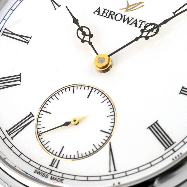 アエロウォッチ 手巻き 懐中時計 ブランド メンズ レディース AEROWATCH 50832-AA03 アナログ ホワイト 白 スイス製