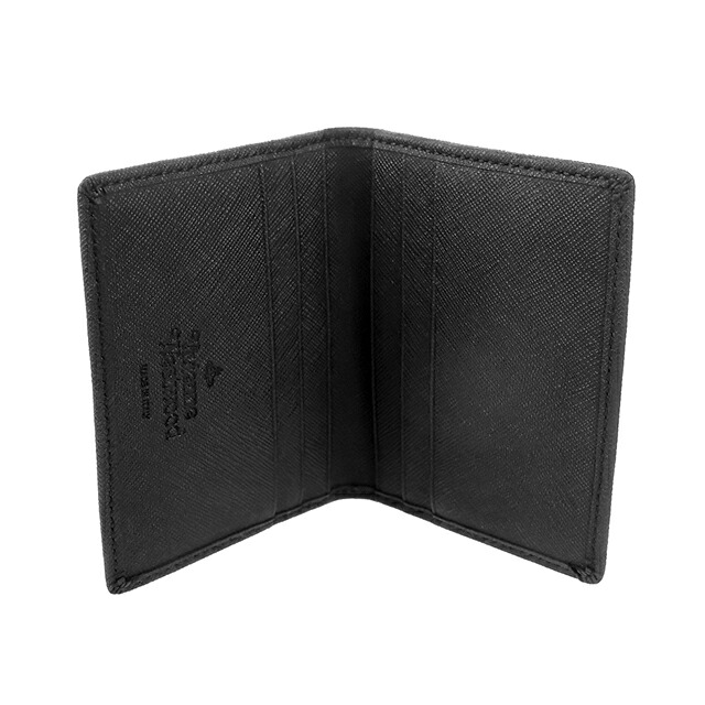 ヴィヴィアン ウエストウッド カードケース コンパクト メンズ レディース ブランド Vivienne Westwood ロゴ 51110023 S000B N401 BLACK ビビアン 定期入れ 高級 おしゃれ プレゼント 実用的