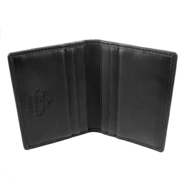 ヴィヴィアン ウエストウッド カードケース コンパクト メンズ レディース ブランド Vivienne Westwood ロゴ 5402000EM L003E N403 BLACK ビビアン 定期入れ 高級 おしゃれ プレゼント 実用的