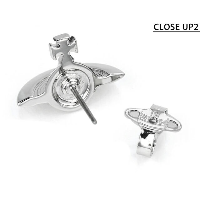 ヴィヴィアン ウエストウッド ピアス レディース ブランド Vivienne Westwood ロゴ スタッド 両耳用 62010038-02P019 シルバー アクセサリー ビビアン