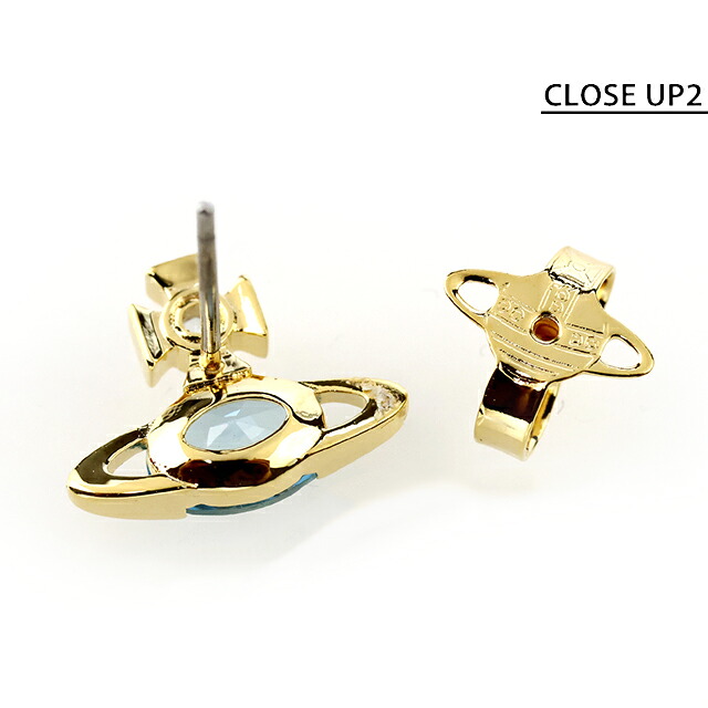 ヴィヴィアン ウエストウッド ピアス レディース ブランド Vivienne Westwood アリー ALLIE スタッド 両耳用 6201034P 02R849 ゴールド ブルー アクセサリー ビビアン ジュエリー ブランド 高級 おしゃれ プレゼント 女性 実用的 かわいい