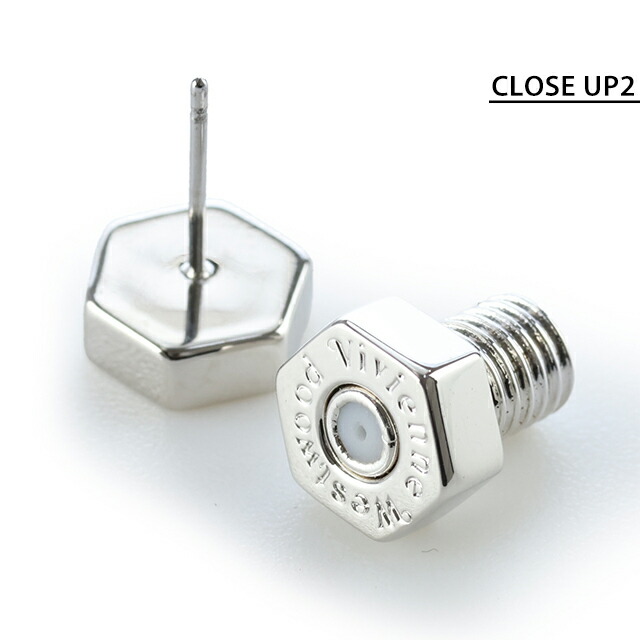 ヴィヴィアン ウエストウッド ピアス メンズ レディース ブランド Vivienne Westwood 真鍮 スタッド 片耳用 6201035C-02P107 シルバー アクセサリー ビビアン