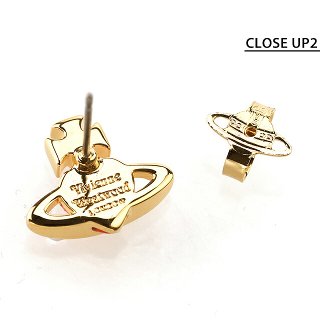 ヴィヴィアン ウエストウッド ピアス レディース ブランド Vivienne Westwood FABIANNA スタッド 両耳用 62010386 02R250 ゴールド レッド アクセサリー ビビアン ジュエリー ブランド 高級 おしゃれ プレゼント 女性 実用的 かわいい
