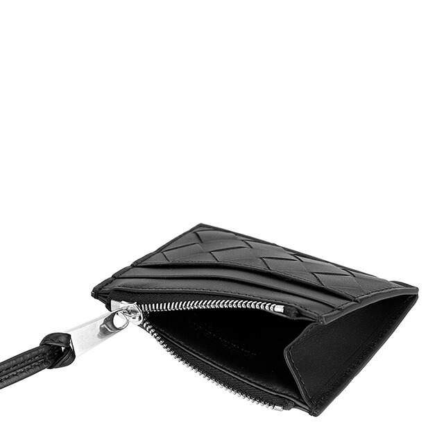 ボッテガ・ヴェネタ コインケース メンズ ブランド BOTTEGA VENETA イントレチャート レザー 620344-V3US3 ブラック 小銭入れ 小さい 高級 おしゃれ プレゼント 実用的