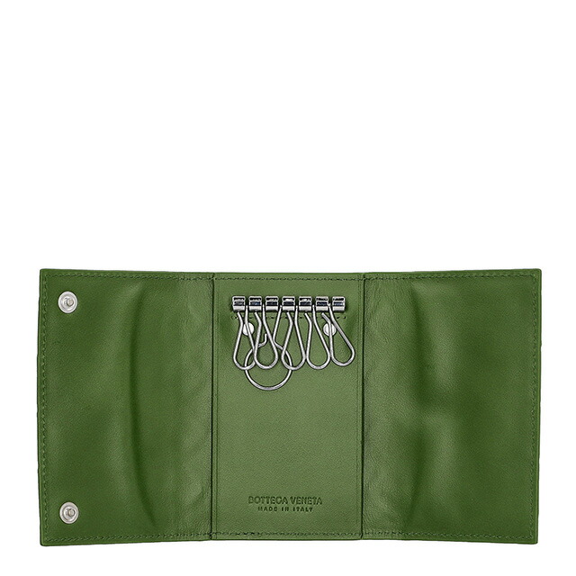ボッテガ・ヴェネタ キーケース メンズ レディース ブランド BOTTEGA VENETA イントレチャート レザー 630336-V3US1 グリーン 高級 おしゃれ プレゼント 実用的